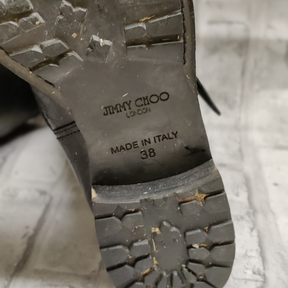 Jimmy Choo size 38 (7) black biker boots - Picture 7 of 13